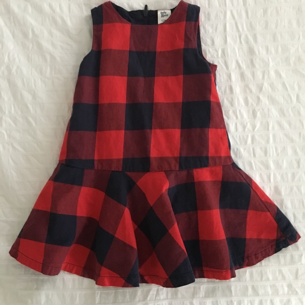 Baby B’gosh buffalo plaid jumper dress